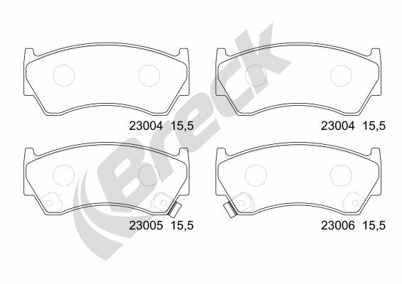 Placute frana BRECK 23004 00 701 10